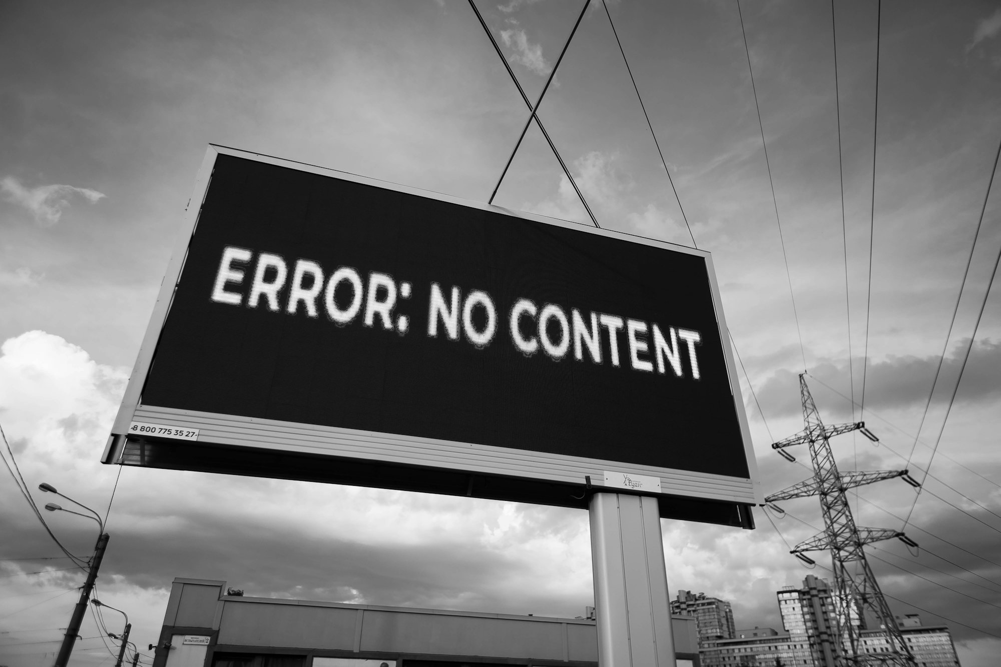 a-black-and-white-photo-of-a-sign-that-says-error-no-content.jpg a black and white photo of a sign that says error no content